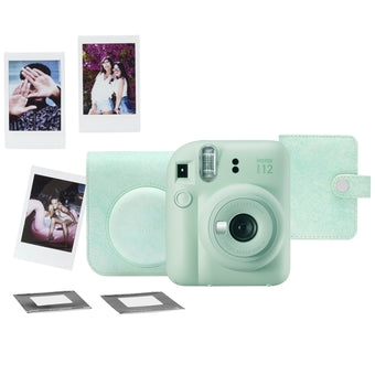 compare product Fujifilm Instax Mini 12 Instant Camera with Case, Album, Film & Stickers - Mint Green