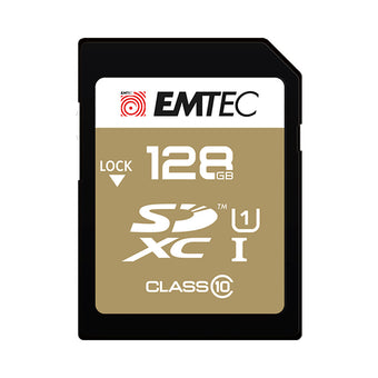 compare product EMTEC 128GB UHS-I U1 EliteGold SD Memory Card