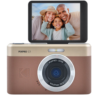 compare product Kodak PIXPRO C1 13MP 4x Digital Zoom Compact Camera - Brown