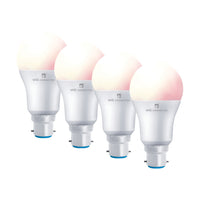 4lite WiZ Connected A60 Dimmable Multicolour WiFi LED Smart Bulb - B22 Bayonet