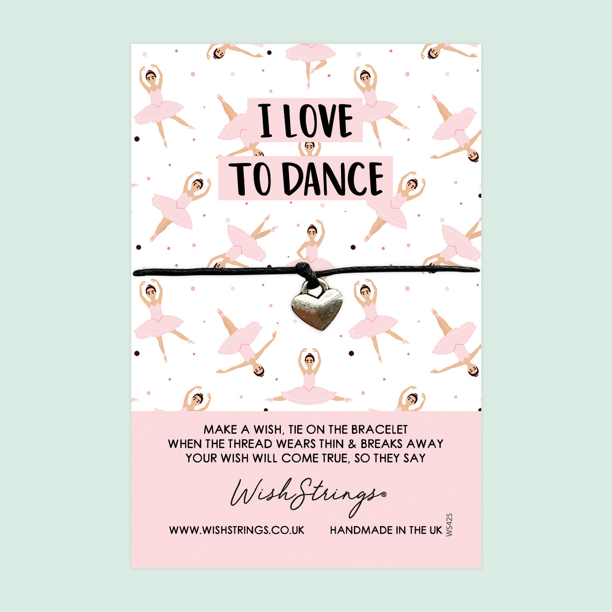 SALE - Wish Bracelet – Adjustable Wristband with Gift Card | Dance Lover Gift & Motivational Jewelry