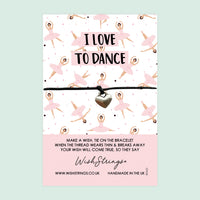 SALE - Wish Bracelet – Adjustable Wristband with Gift Card | Dance Lover Gift & Motivational Jewelry